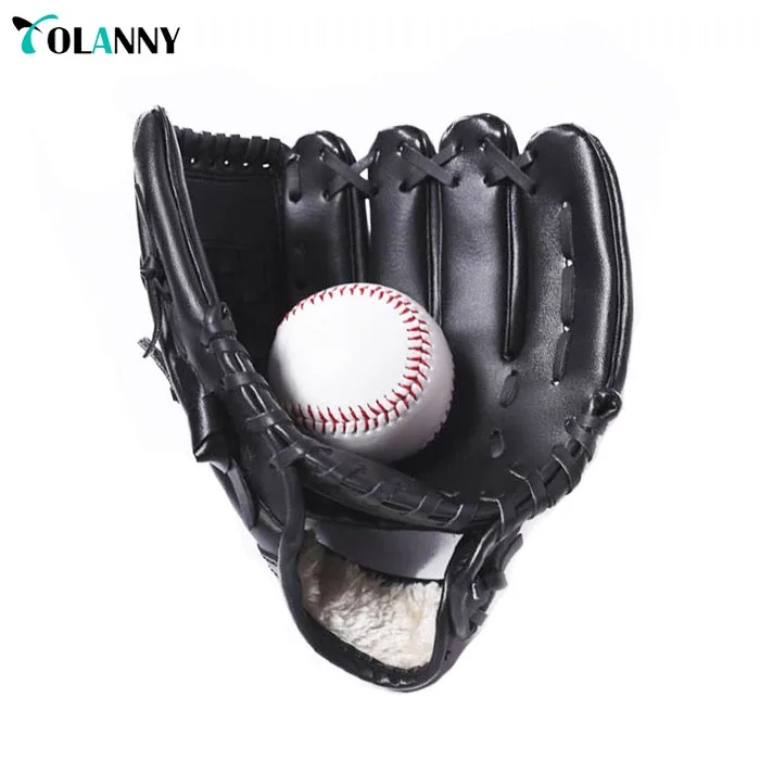
2018 new arrival wholesale good quality outdoor sport training black custom baseball gloves 