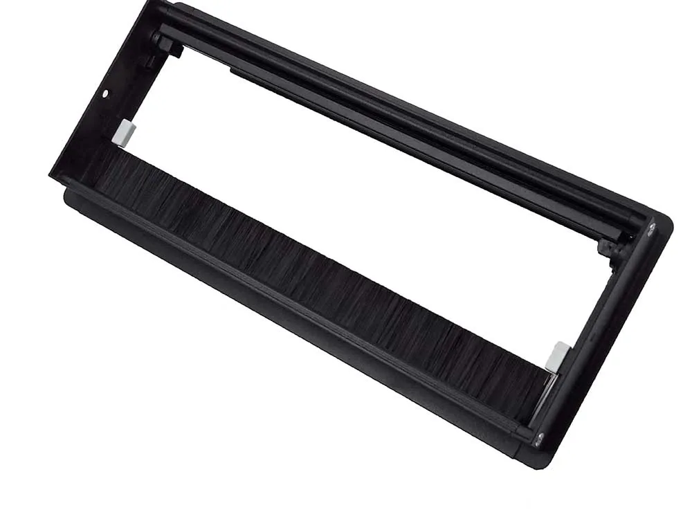 Office furniture rectangular grommet,aluminum cable hole computer desk grommet