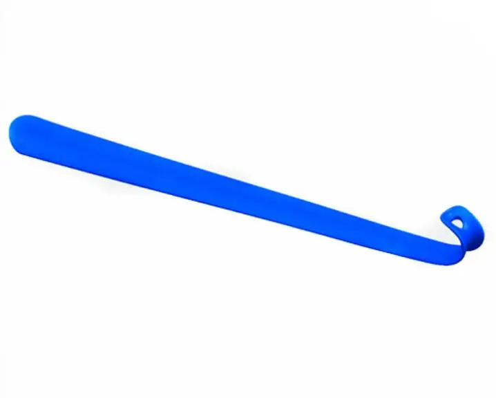 Рекламный пластиковый длинный рожок с крючком на заказ