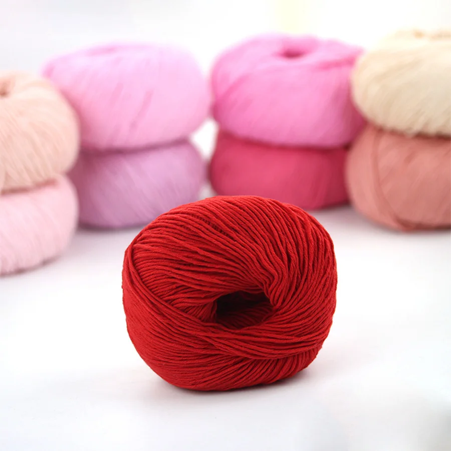 China manufacturer wholesale 8ply 100% cotton baby yarn baby knitting yarn for hand knitting