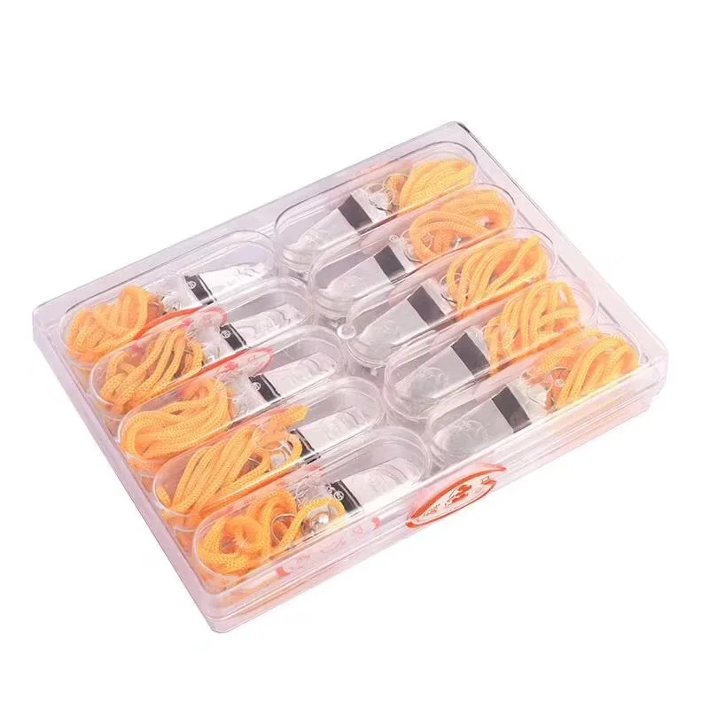 
Wholesale Metal Whistle Policemen Basketball Football Game Whistle Lanyard Promotional Whistle 