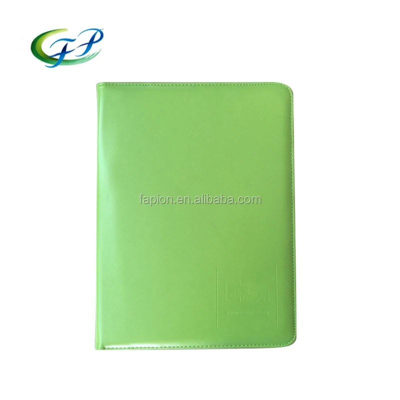 
custom a4 faux leather bound meeting presentation folders 
