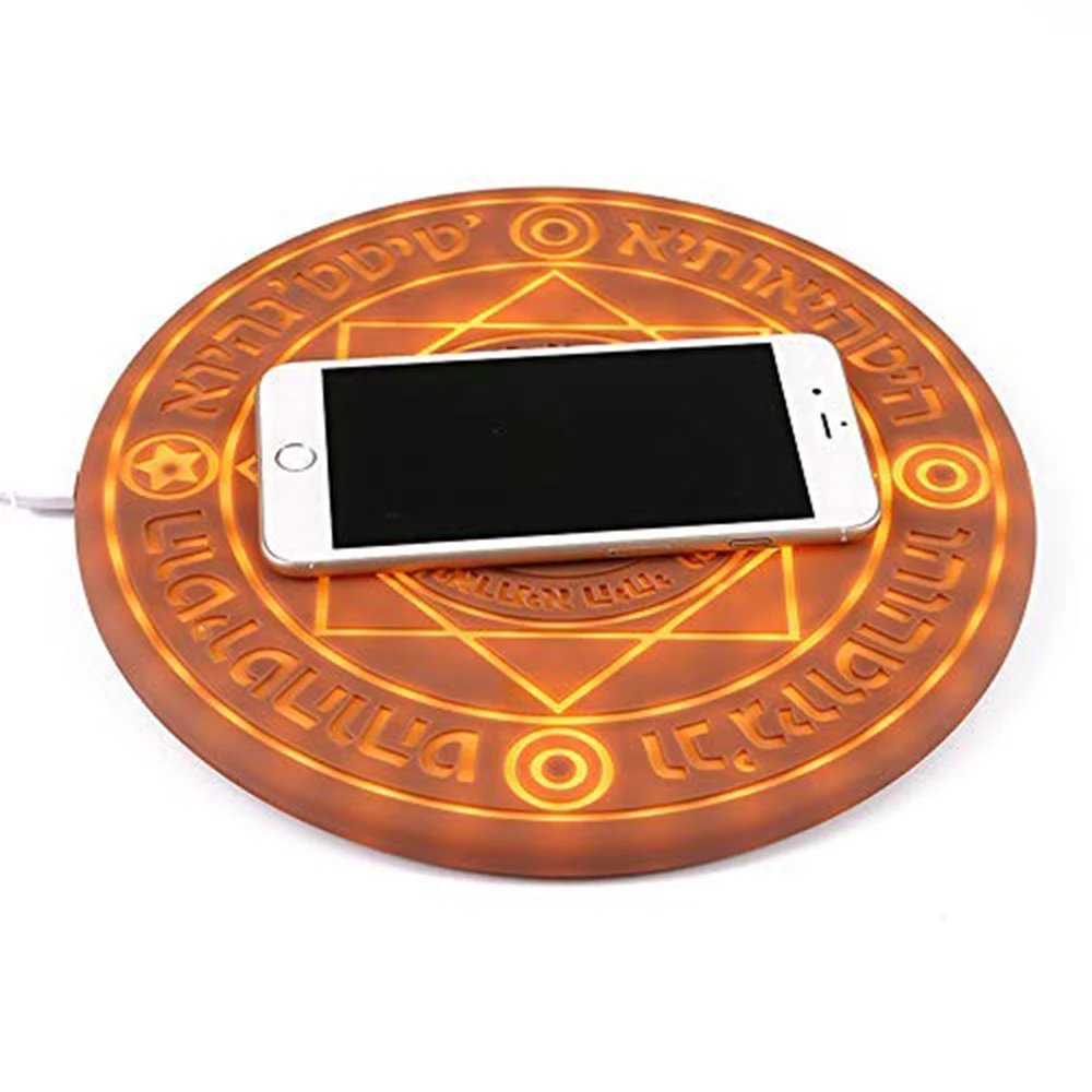 
2018 Xmas Chrimas Gift Magic Circle Comic Magic Array Qi Wireless Charger For iPhone 8/ X/ Xr /X max/ Samsung 
