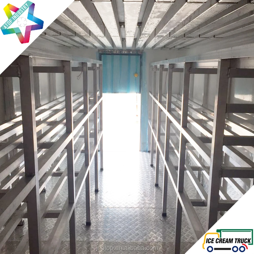 ColdKing 4.8m ice cream truck body with kooltube eutectic truck refrigeration system mobile ice cream trucks