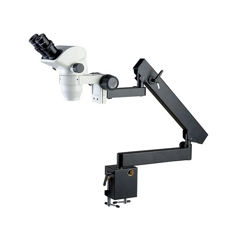 7-45X Articulating arm Trinocular stereo microscope for Jewelry