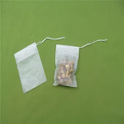 Disposable Tea Bag Filter Drawstring Seal Tea Bag Empty  For Loose Tea With String