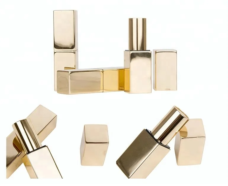 
Cosmetic packaging empty square aluminum lipstick tube 