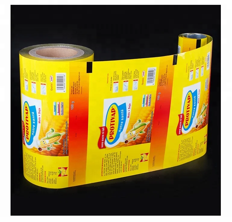 Custom printed laminated corn flour packing bopp film roll with high quality