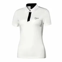 2019 Latest Women golf clothes white navy red ladies sport t-shirts custom polo golf shirts