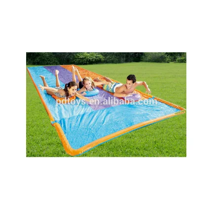 kids PVC play inflatable Triple Racer Water Slide