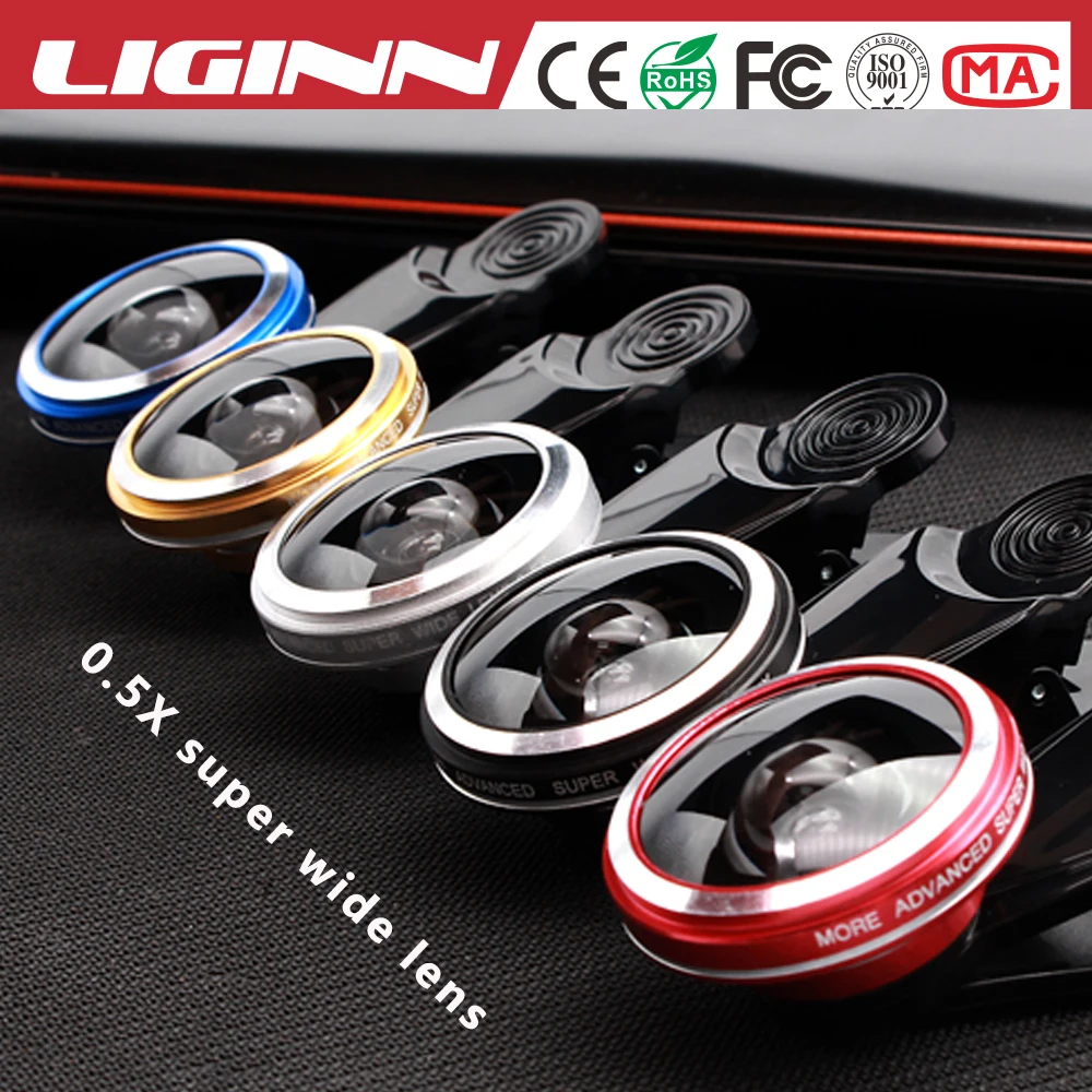 Liginn универсальный зажим 0.5X супер широкоугольный объектив камеры мобильного телефона для Samsung смартфон Huawei