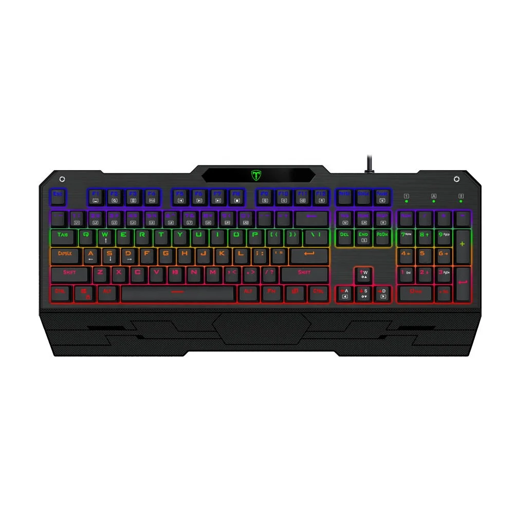 T-Dagger RGB LED Backlit Chroma 104 keys Wired Mechanical Gaming Keyboard With Wrist Rest
