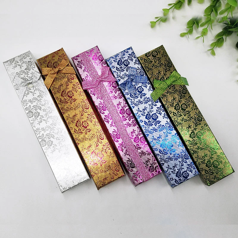 wholesale colorful Cardboard necklace box paper Custom Logo Printed pearl necklace box handmade recoverable necklace gift box