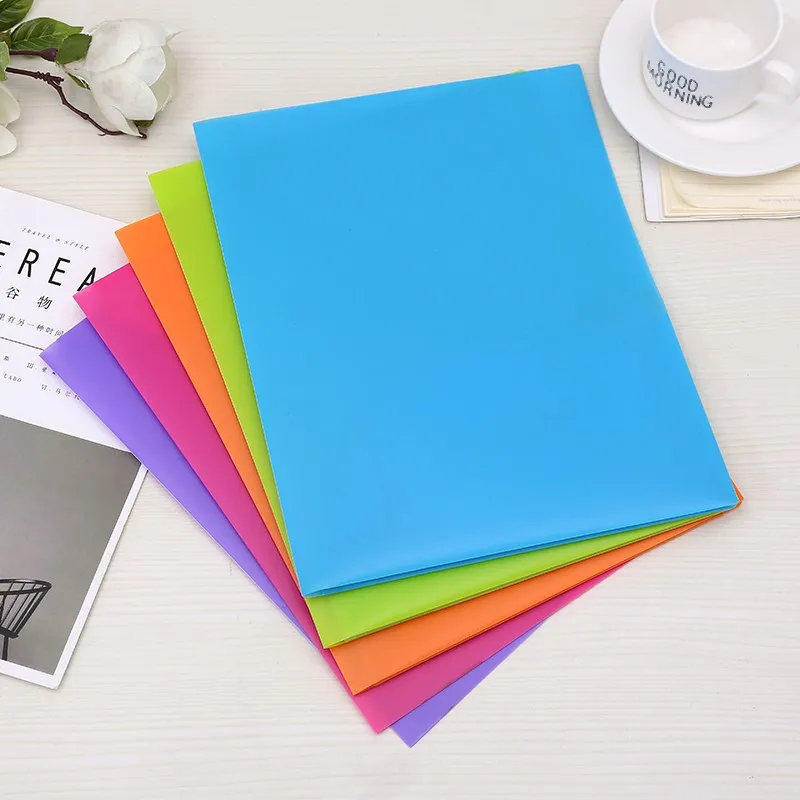 Оптовая продажа, индивидуальный двойной карманный поли-портфель и папка A4/пластиковая прозрачная папка для файлов