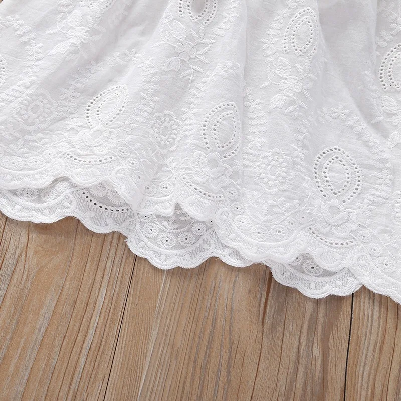 Boutique Wholesale Sleeveless Solid Backless Bow Baby Girl Dress Princess Summer Dress