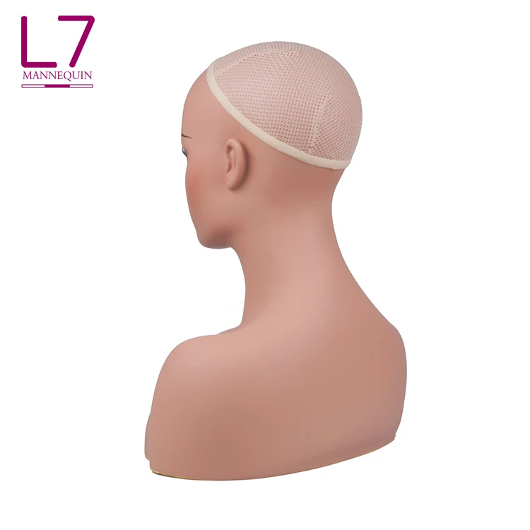 
Asian Mannequin Head Without Hair 100% Human Hair Mannequin Head Stand 
