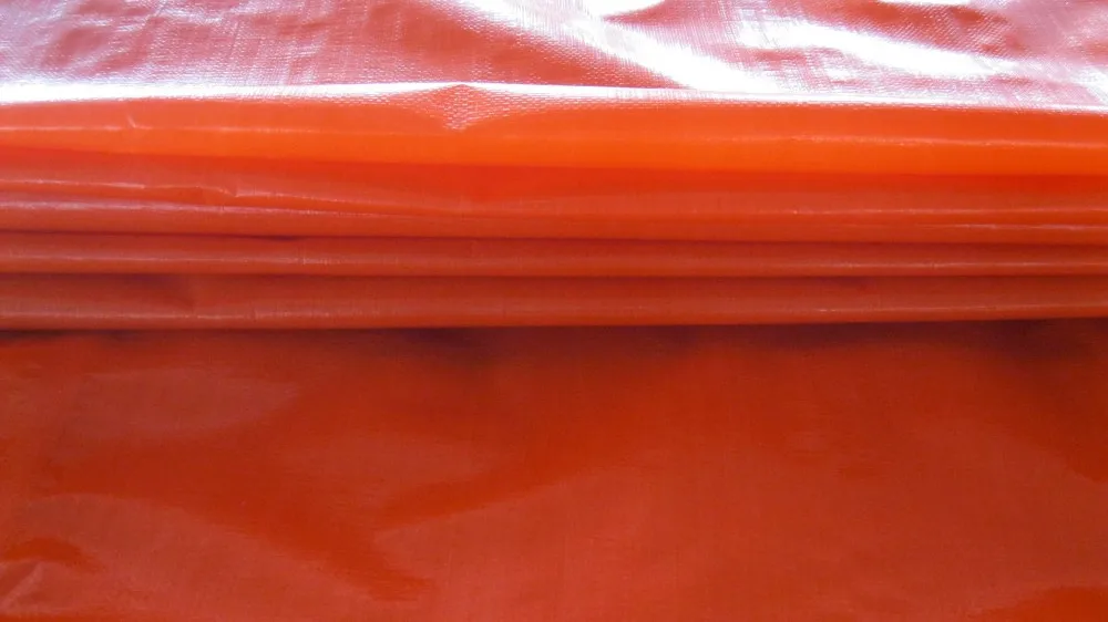 Waterproof Tarpaulin/tarp for Lumber Ship Port Goods Cover LDPE Coated PE Original and New Heavy Duty Orange Color Other Fabric