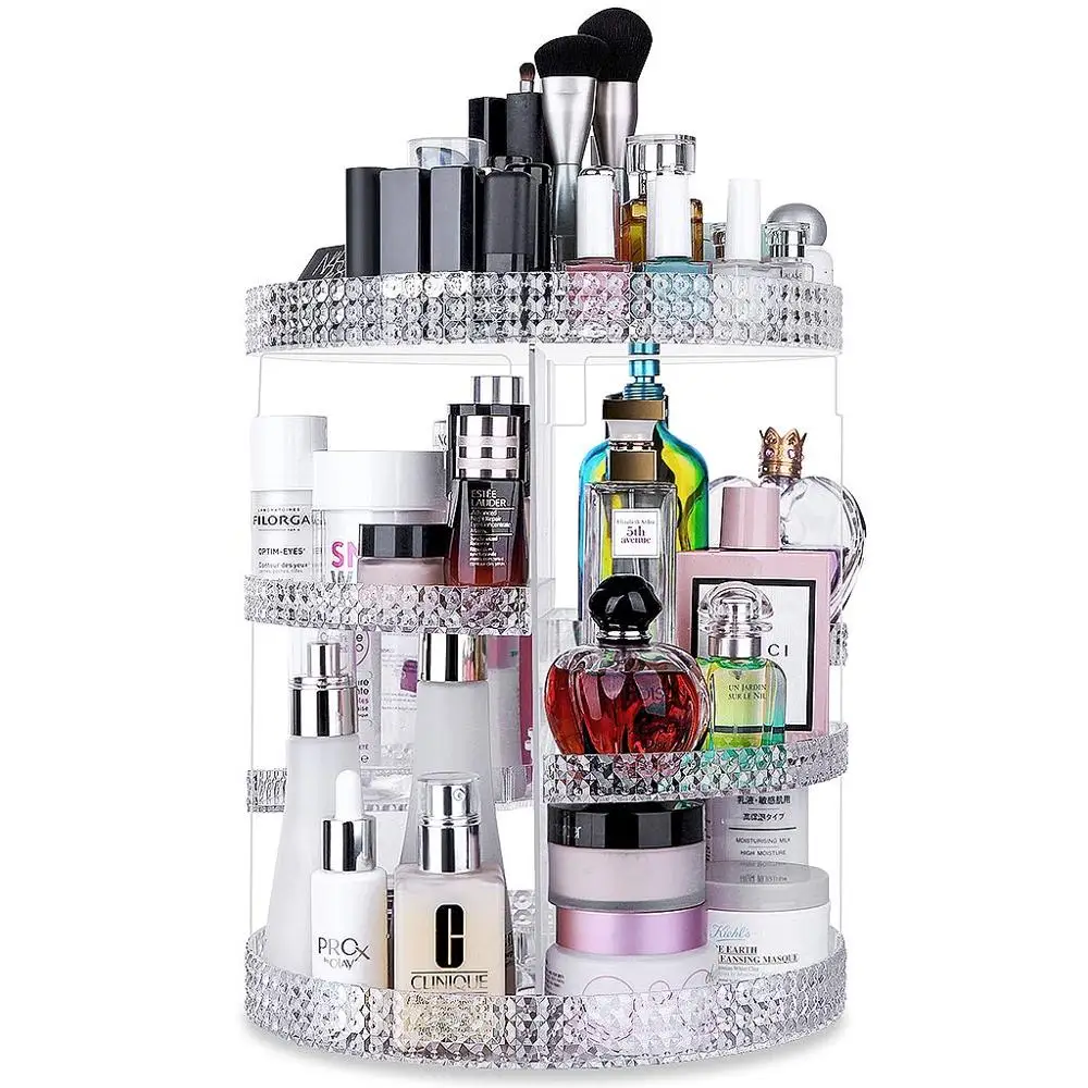 Makeup Organizer 360-Degree Rotating, Adjustable Multi-Function Makeup Storage, 7 Layers Large Capacity Cosmetic Storage Unit