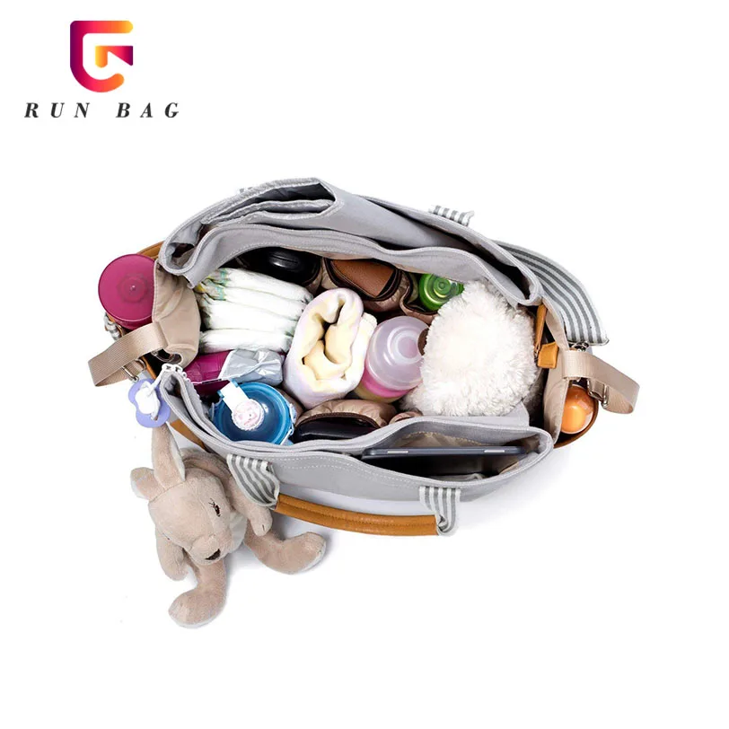 Wholesale Large Capacity Best Baby Shower Gift Tote Bag Canvas Diaper Bag