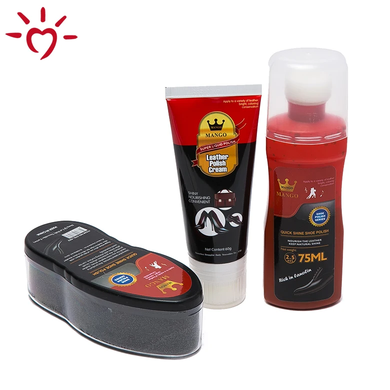 Leather high shine shoe polish cream shoe shine kit