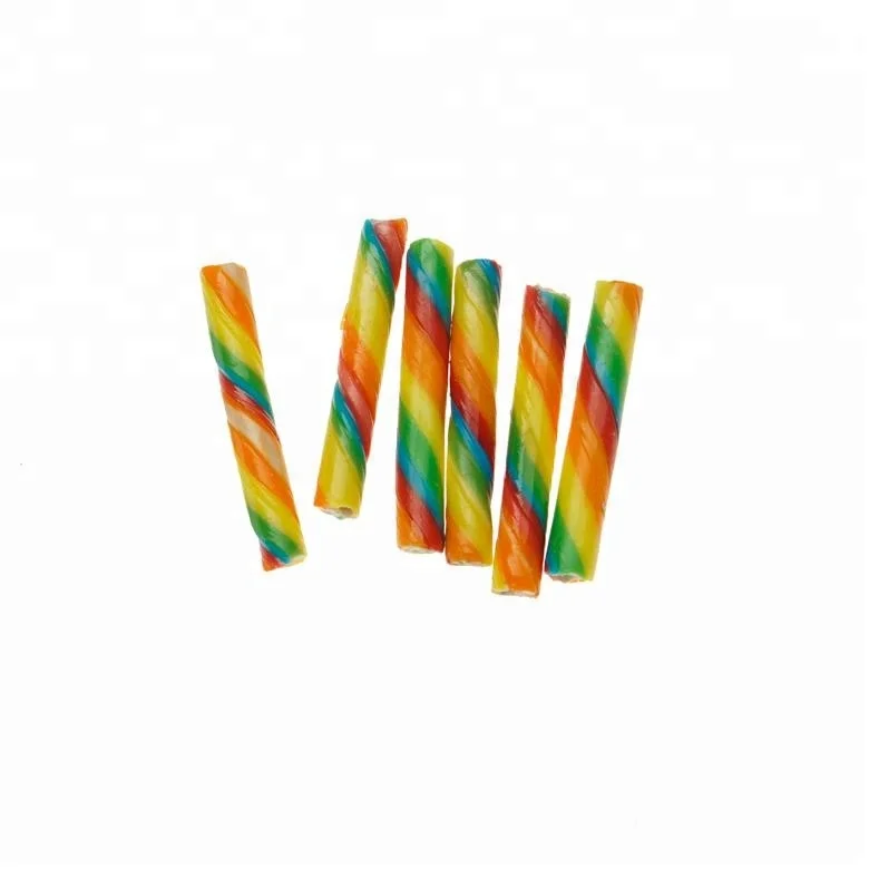 
strip shape rainbow colorful hard candy wholesale factory 