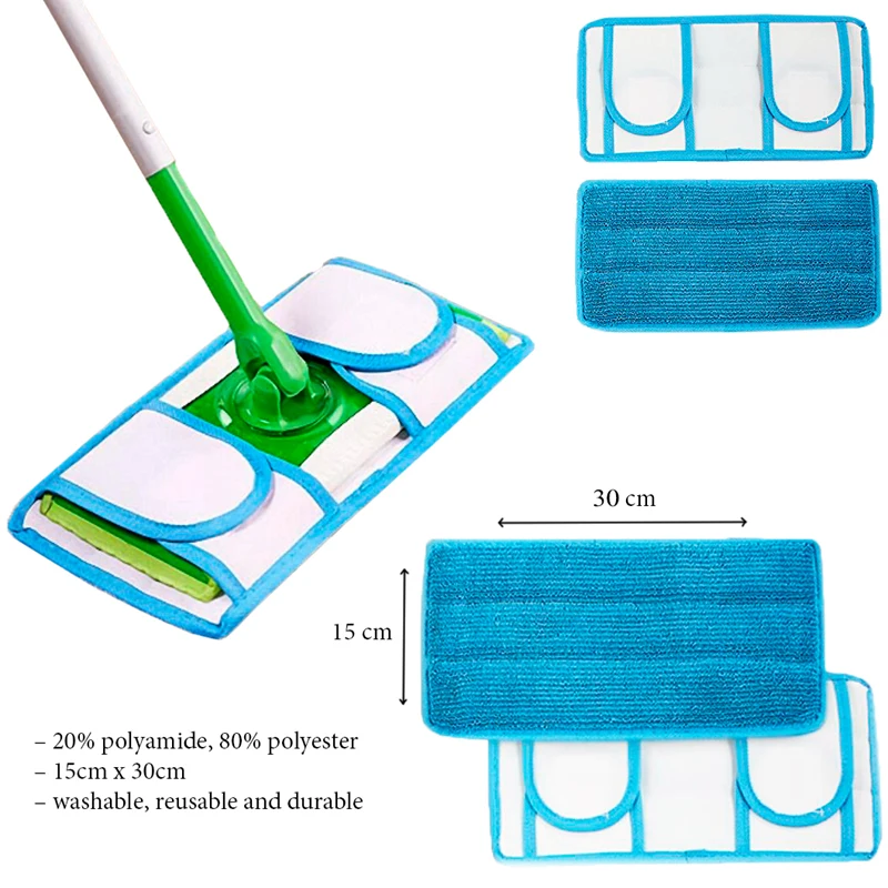 Amazon Top Seller Hot Product Set 2 Reusable Microfiber Mop Pads
