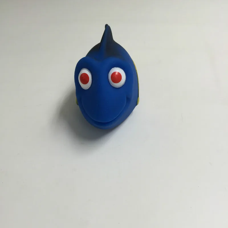 
Funny small bule clown fish bath rubber animal toy for kids 