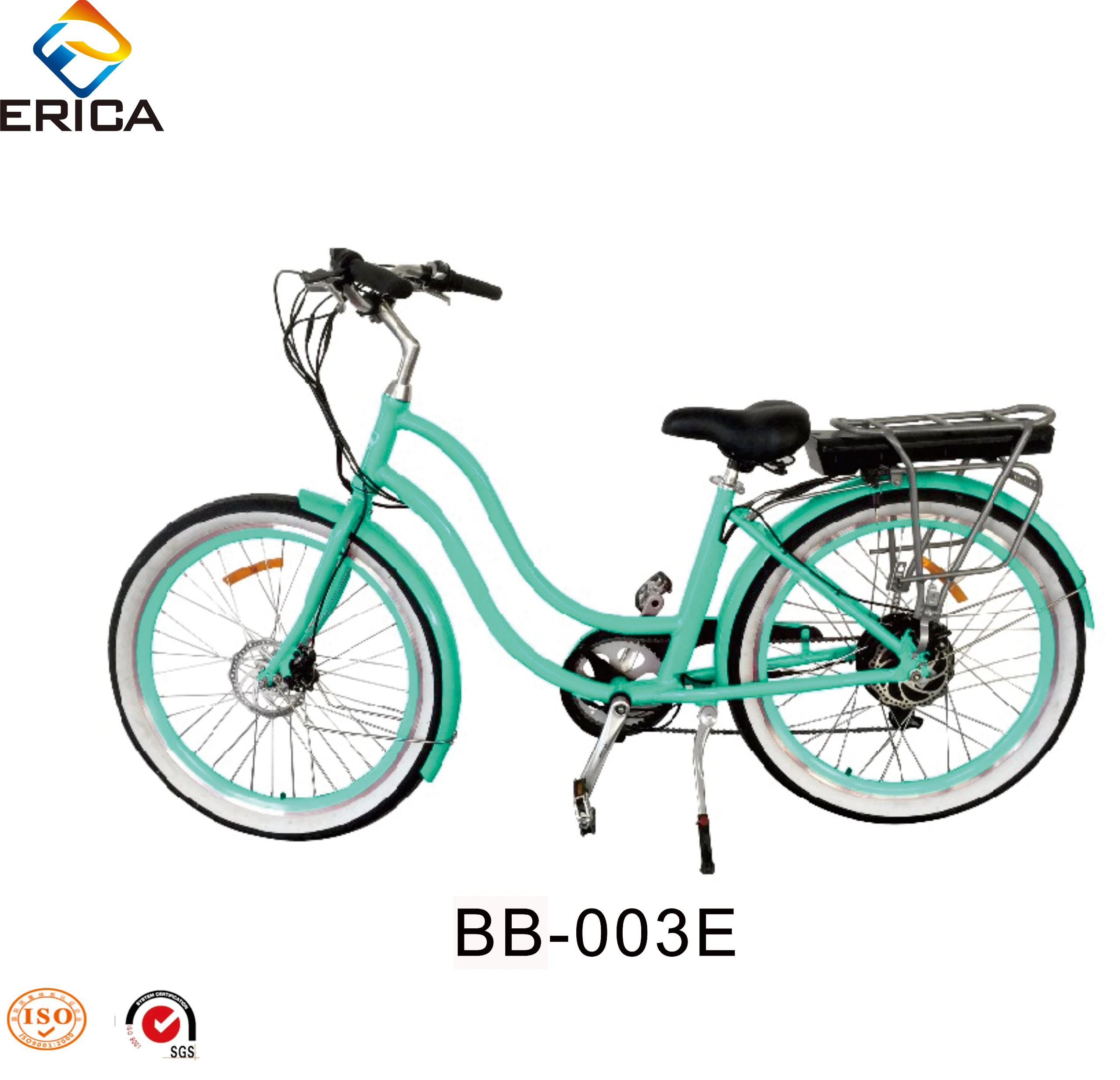 OEM Women Beach E Bike City Electric Bicycle Alloy Frame Cell E-bike Battery