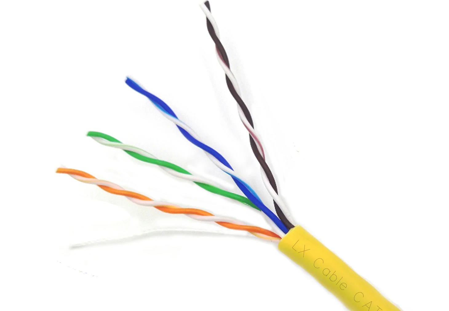 0.51~ 0.56mm CCA Or Copper conductor Unshieded Twisted Pair cat5e cat 5e Network utp cable with PE insulation