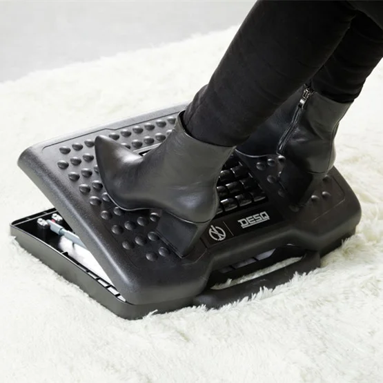 Cixi Dujia Ergonomic design plastic black adjustable foot rest