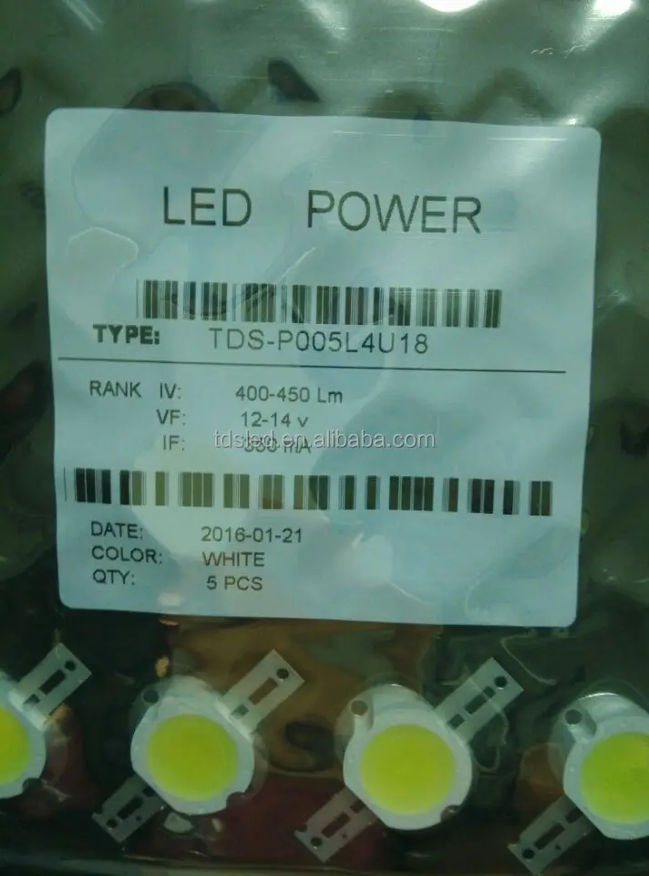 12 v 5 watt high power led with glass lens