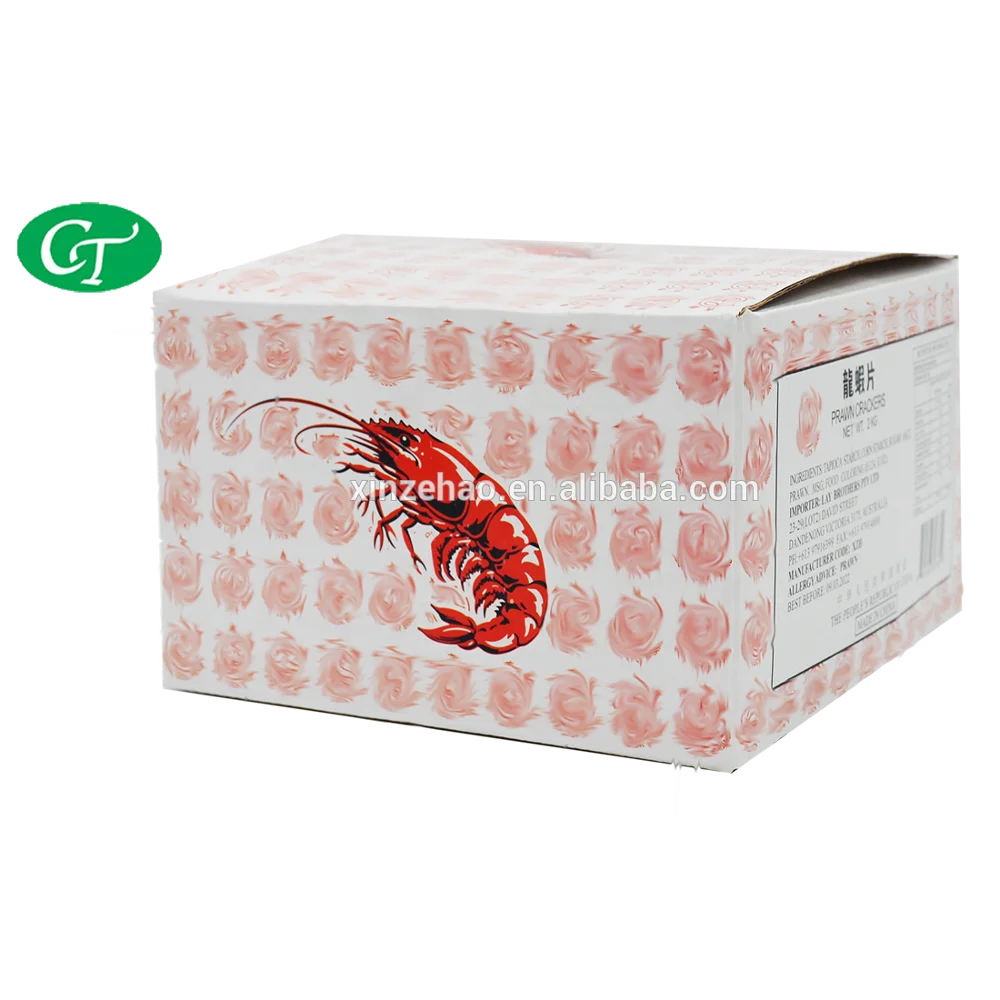 
Seafood Fried Snack 2kgs x 6boxes White Color Chinese Prawn Crackers 