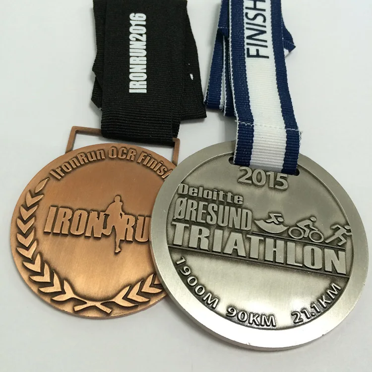 Custom design 3d marathon running colorful metal hot sell medals