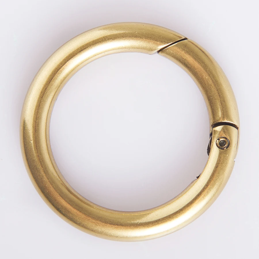 Polished Metal O Ring Bag Buckle Design Custom Brass Fashion for Wo Men