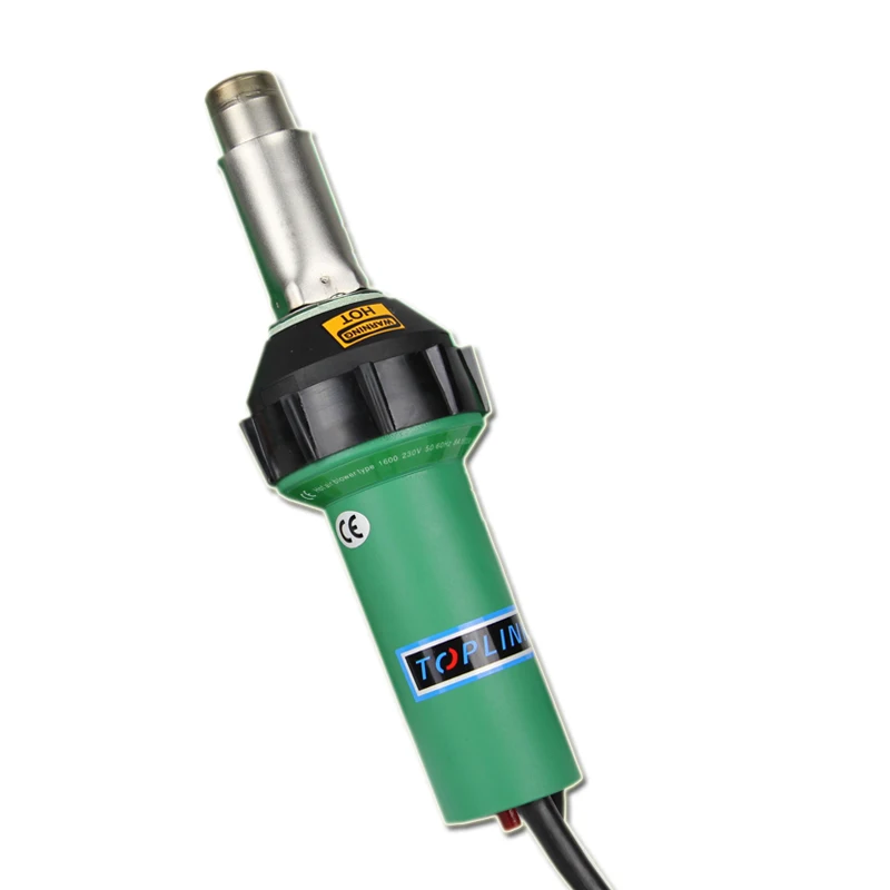 TOPLINK 220v/110v 1600w Hot air plastic welding gun kits PP LDPE PVC heat gun hot air blower HDPE geomembrane welder