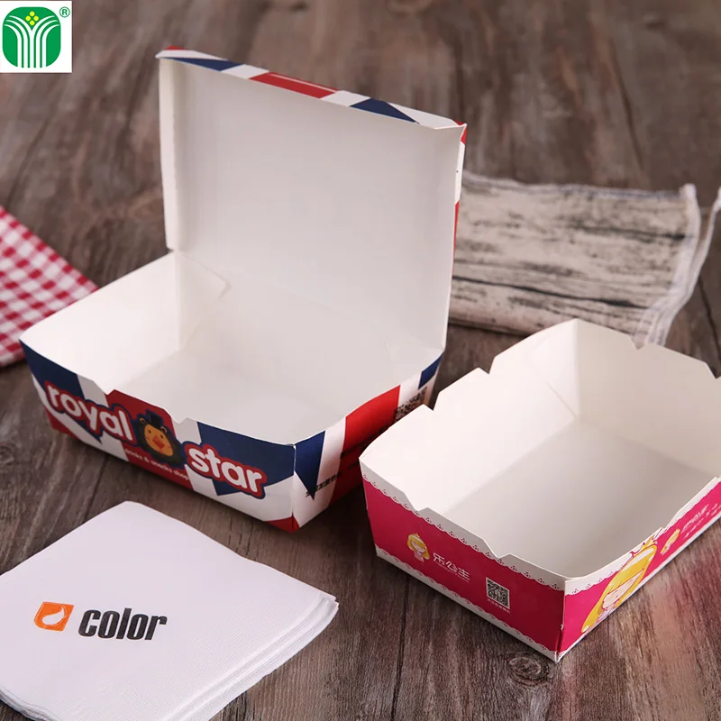 china supplier custom disposable packing paper box for food