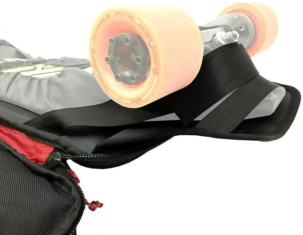 Heavy duty durable boosted board backpack skateboard bag with longboard carry panel