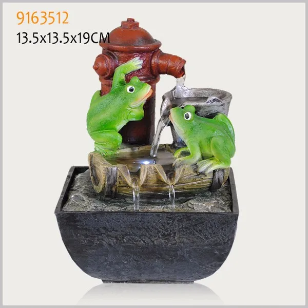 
New resin frog water fountain with ball 