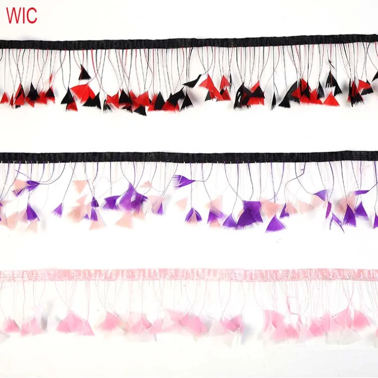 China Manufacturer Goose Biot-Stripped Cocktail Fringe  Feather Trim