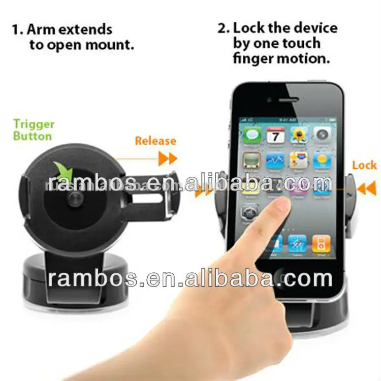 смарт-сенсорный автоматические панели всасывания сотовый телефон гибкий держатель для iphone 4 4s