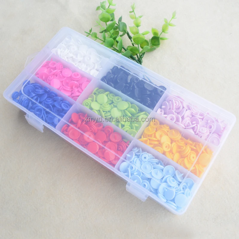 Wholesale T3 T5 T8 KAM Plastic Snap Button Fasteners Assorted Colors in Plastic Box or Case