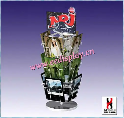 mobile life magazine rotating tabletop display rack