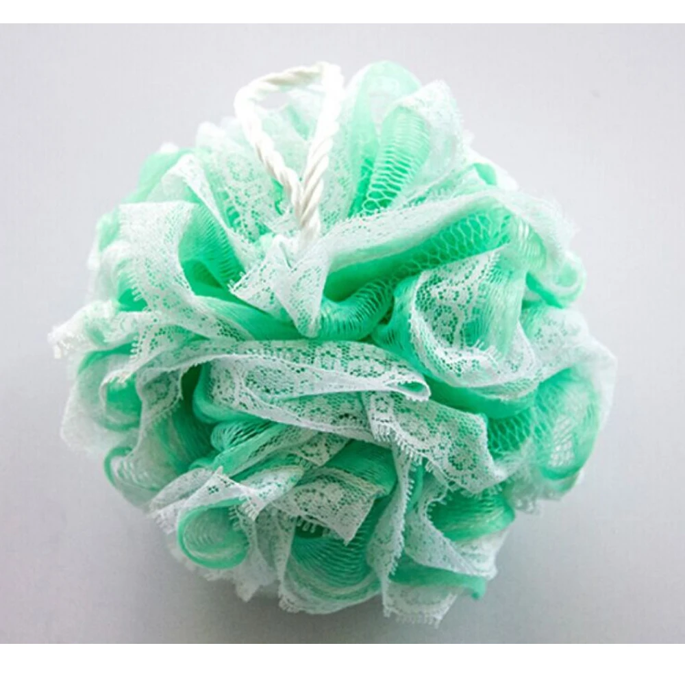 50g Bath Loofahs Sponge Shower Pouf Body Scrubber Ball Mesh Pouf Bath Shower ball mesh bath sponge