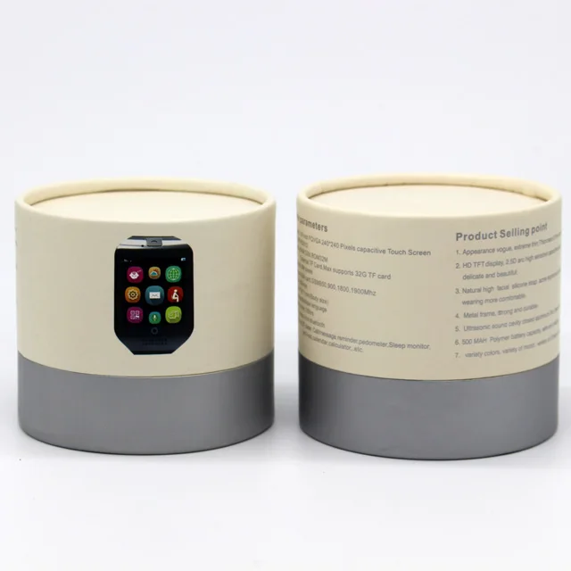 OEM/ODM Eco-friendly custom design cardboard tube High Quality Gift  box watch packing