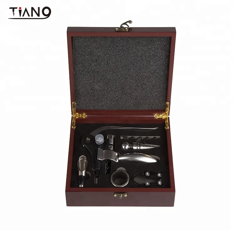 gift rabbit opener 6 piece accessories wine stopper pourer foil cutter kit