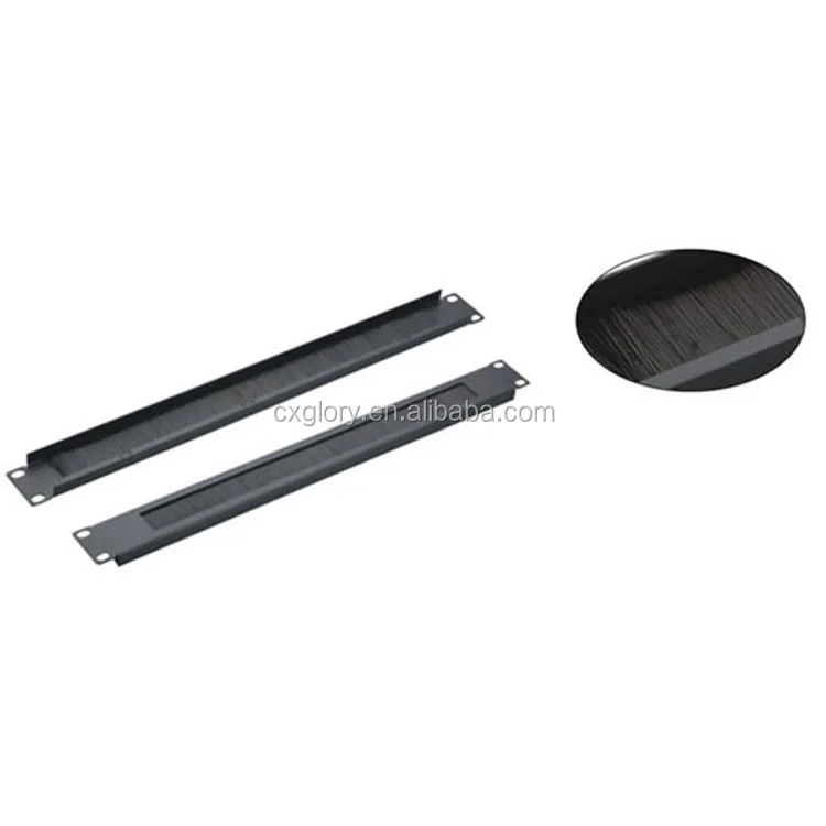 19 inch 1U Brush cable management bush panel