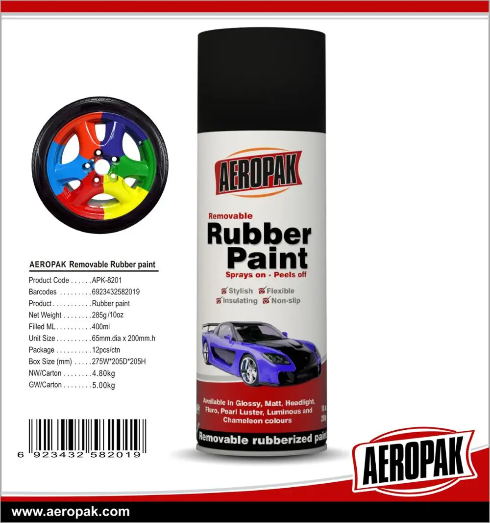 
AEROPAK 400ML DIY peelable Rubber Paint Spray for car paint 
