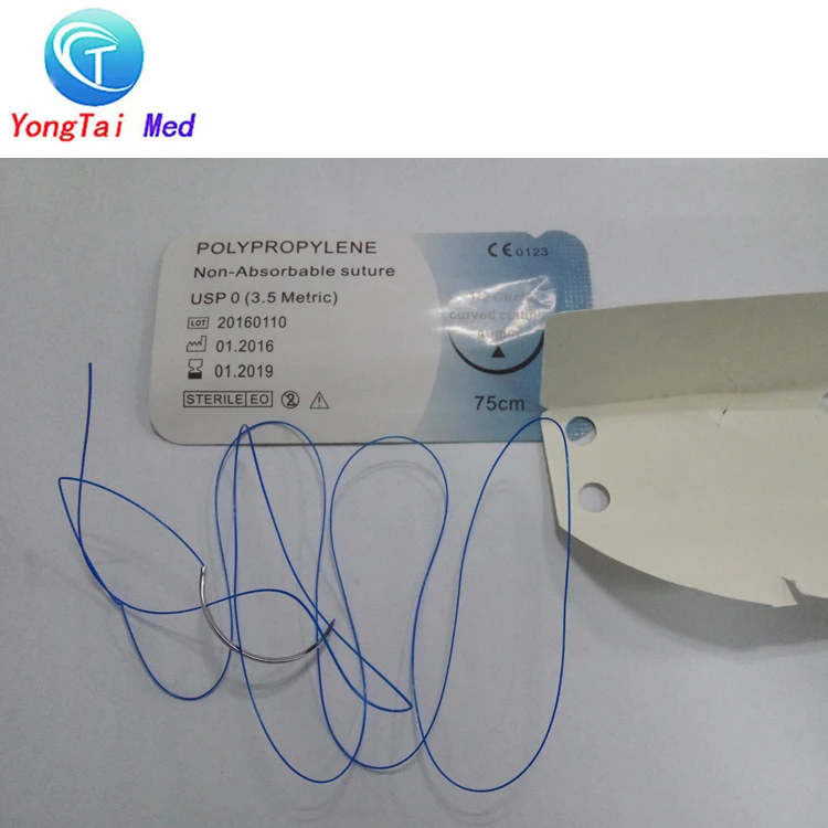 
Disposable non-absorbable polypropylene monofilament surgical suture thread 