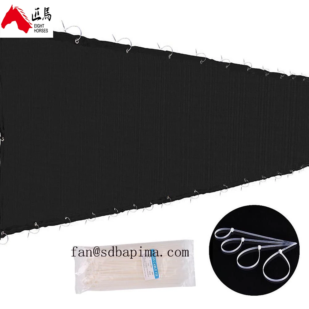 Factory 100gsm HDPE UV protection Black color privacy screen for fence garden and balcony