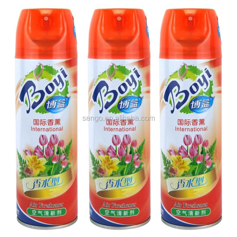 
hotel room aerosol air freshener with flower smell 